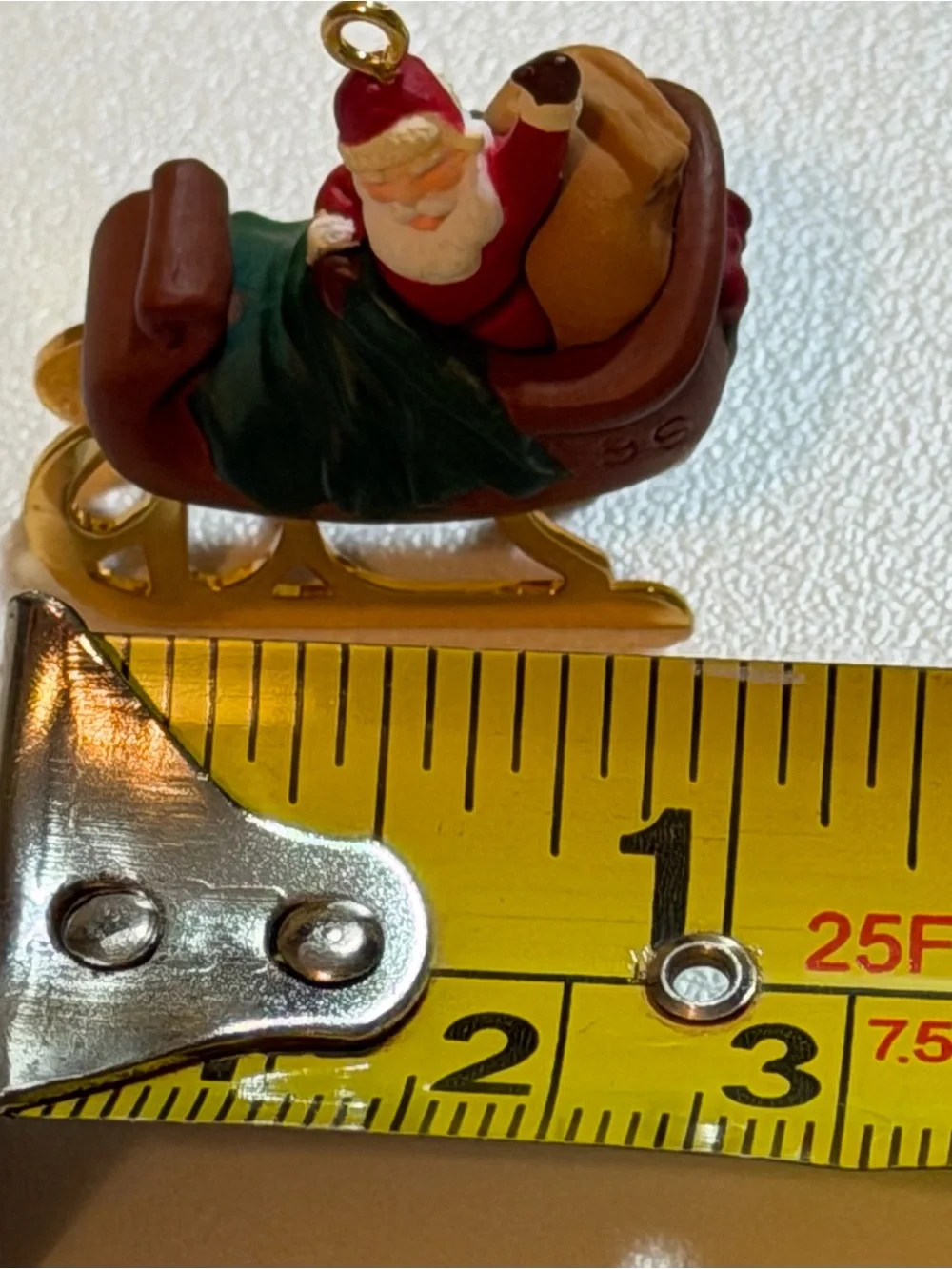 Vtg 1996 Hallmark Keepsake Miniature Ornament The Night Before Christmas Santa